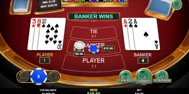 Tìm hiểu tỷ lệ trả thưởng trong game Baccarat